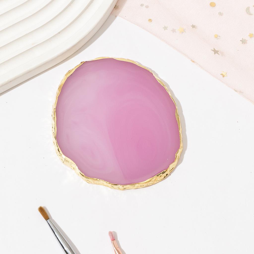 Nail Art Color Palette Resin Agate Gold Border Color Palette Nail Art Display Board Color Palette Resin Nail Art Color Palette