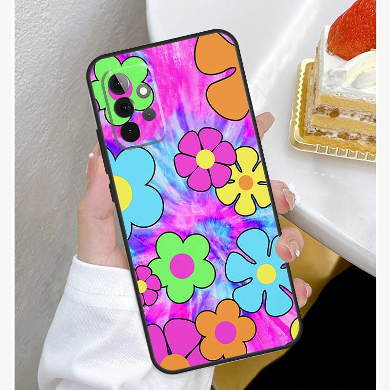 Groovy Flowers Hippie Bohemian Case For Samsung Galaxy A53 A33 A23 A13 A15 A25 A35 A55 A54 A34 A14 A51 A12 A32 A52 Cover