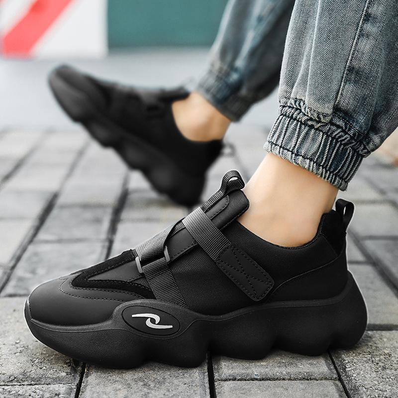 Fashion Black Designer Style Men Shoes Comfortable Men's Thick Platform Sneakers Fashion Casual Sports Trainers Tenis Dad Shoes