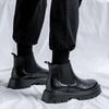 Fashion Chelsea Boots Fashion Leather Gentleman Stress Shoes Men Business Driving Shoes Handmade Black chaussure Party Flats Dress Shoes