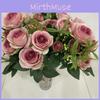 Bouquet Artificial Rose 10 Stems Flower Wedding Floral Home Decoration Gift