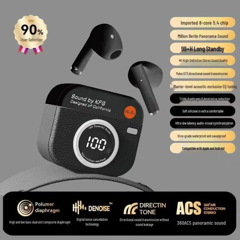 

Q86 Bluetooth Earphones: New Esports Wireless Noise-Canceling, High-End Semi-In-Ear, Long Battery Life for Sports & Running