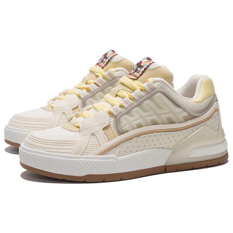 Buty na deskorolkę Li Ning Damskie Niskie Jasno-antyczny Żółty AZGS010-2