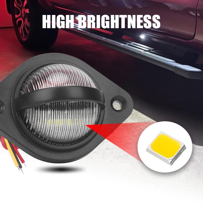 Universal LED License Plate Tag Lights Lamp for MAN Truck Trailer Car Lorry Camper Van RV Pickup SUV ATV UTV Indicator 12V 24V