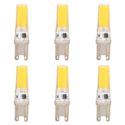 6 peças G9 LED Lâmpada COB Regulável Profissional G9 LED Lâmpada de Substituição para Luminárias de Parede Luminárias de Mesa
