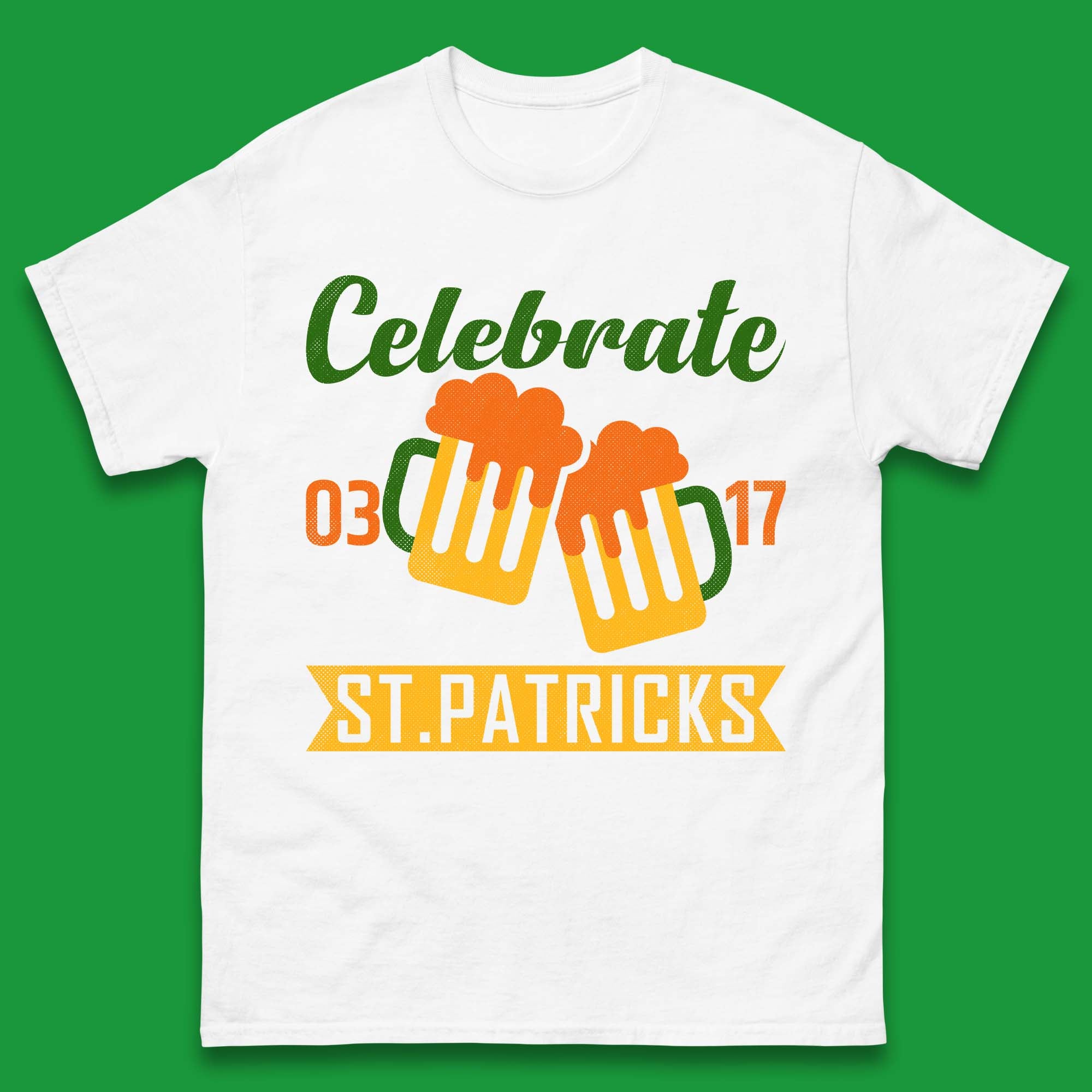 Celebrate St. Patricks Day Mens T-Shirt Womens Tops Tees 3XL