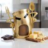 Ceramic Chocolate Fondue Melting Cup with Spork Sweet Fondue Cup Melting Fondue Mugs Set for Parties Cozy Nights Gifts