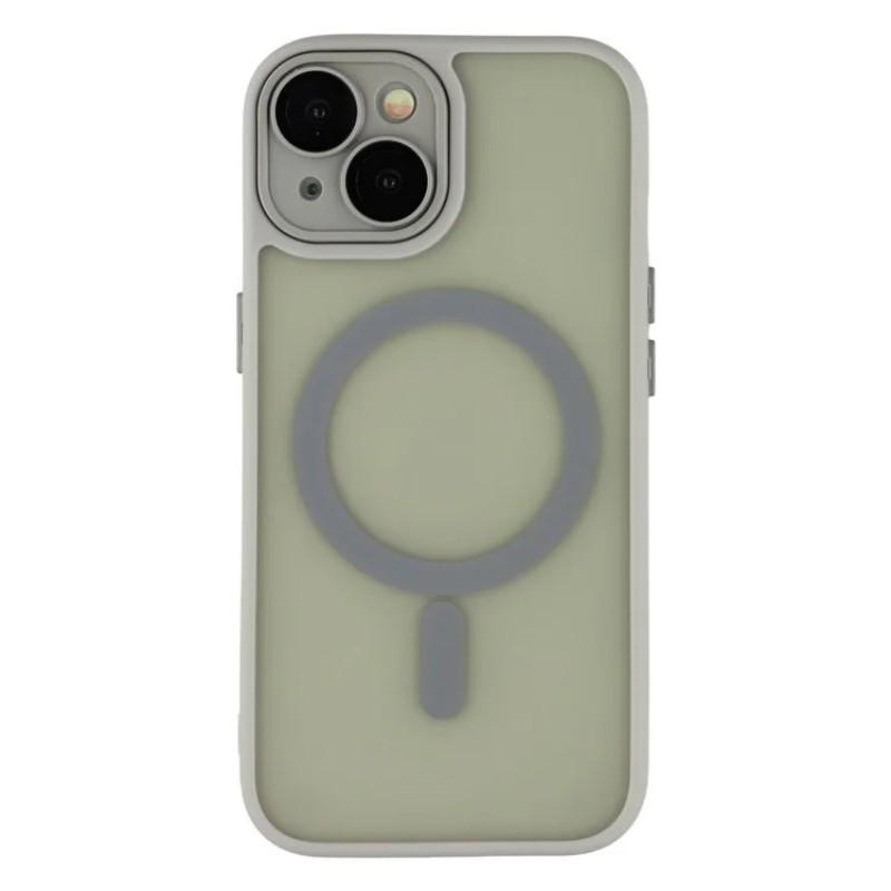 For iPhone 15 Back Cover Compatible with MagSafe WANLONFENG QB1 Series PC TPU Shockproof Phone Case