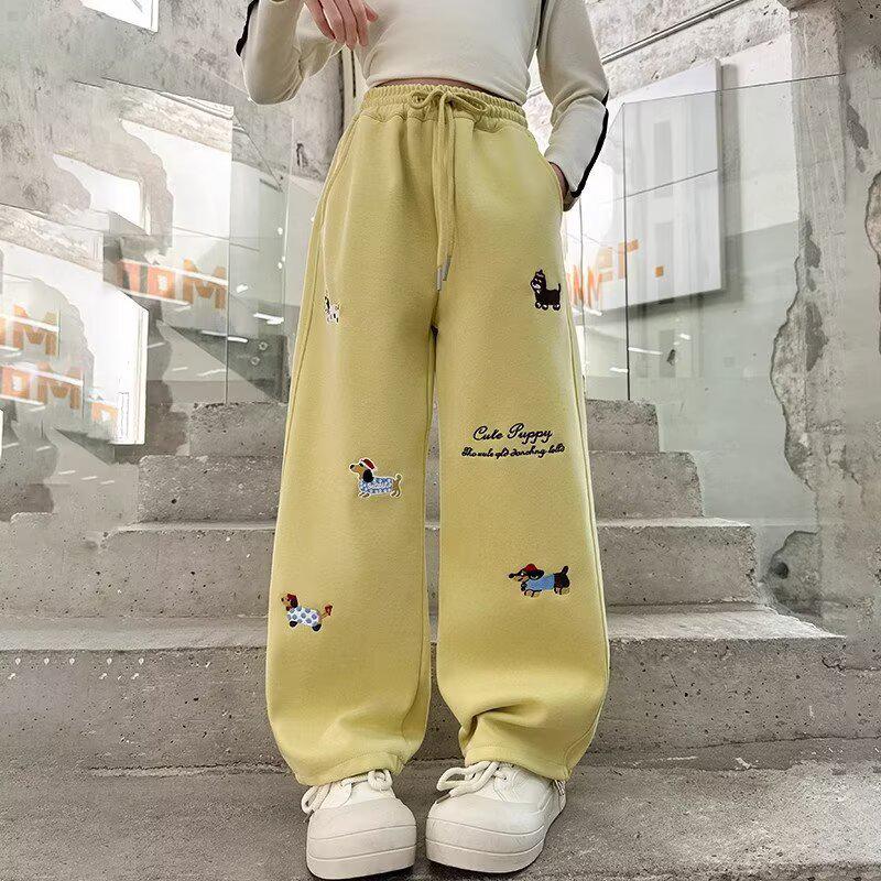 Dachshund Sweatpants for Middle School Girls, 2025 Spring/Autumn Casual Sports Pants