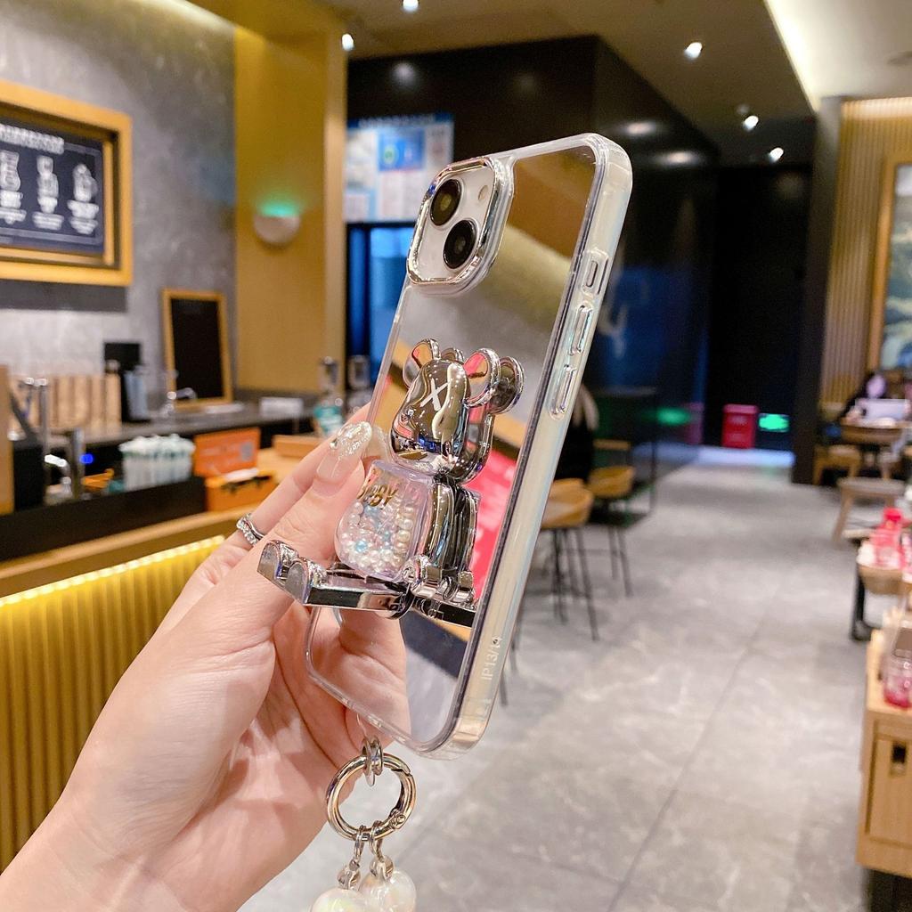Acrylic Mirror Apple 15 16 Protective Cover Mirror Material Shell 11 Beads 16 ProiPhone13 Mobile Phone Case
