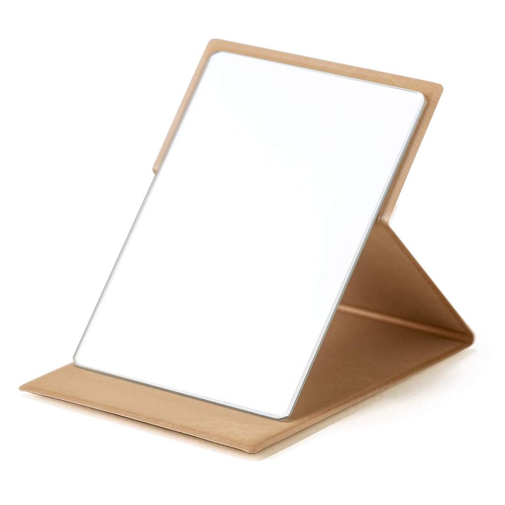 HORIUCHI MIRROR Napure Folding Mirror S Size with Pocket Beige White Day Gift