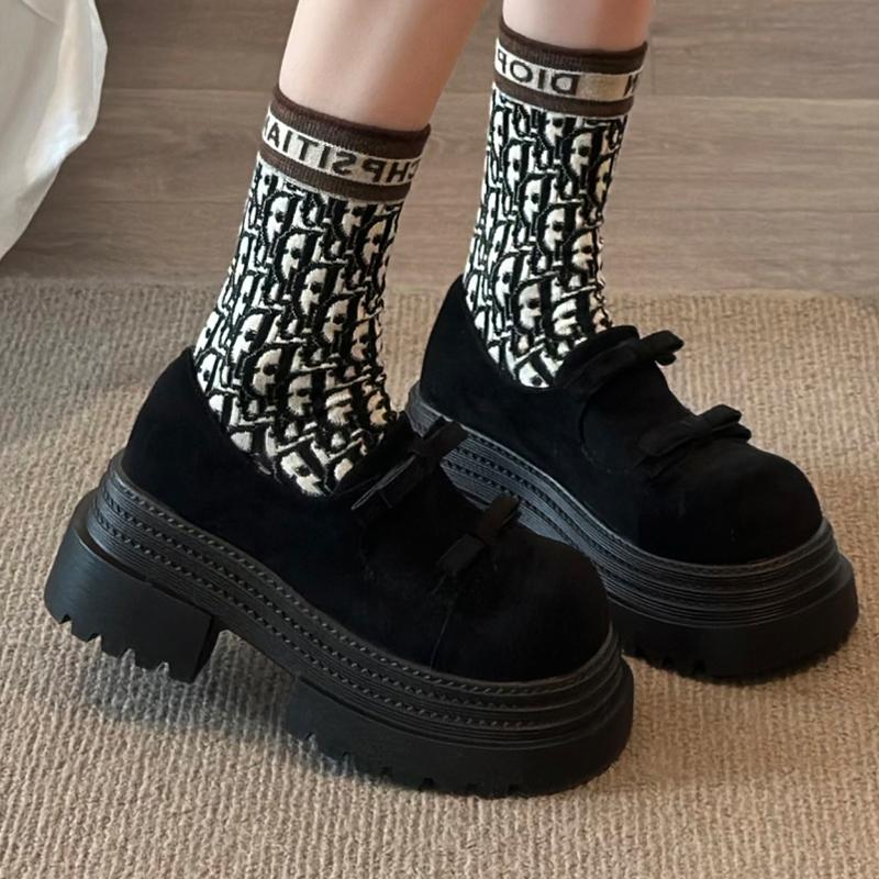 Fashion Flats Mary Jance Women Shoes Platform Bow Dress Loafers Shoes Fashion Sport Autumn 2025 Nre Trend Casual Zapatillas De Mujer