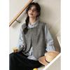 Japanese Blue Stripe Loose Long Sleeve Casual Shirt Women Top Johnature Spring