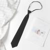 Cravatta con Coulisse Regolabile Tessuto Liscio Cravatta da Uomo Nera Formale Vestibilità Comoda Rilascio Rapido Accessorio per Outfit con Cravatta