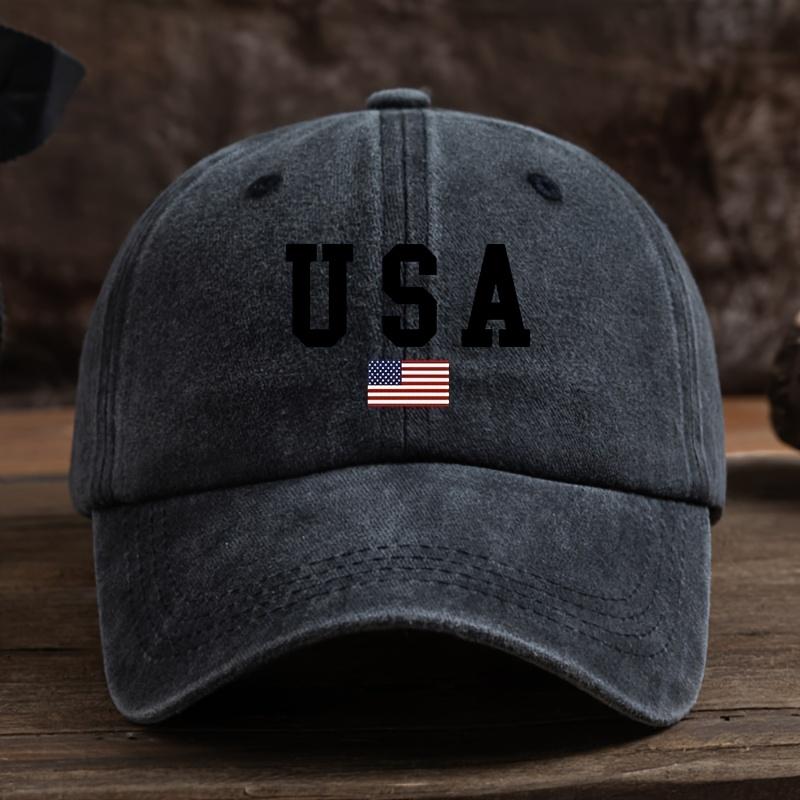 American Printed Baseball Cap for Men and Women, Outdoor Fashion Versatile, Daily Casual Duckbill Cap