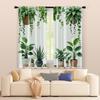2 pcs   filtering curtains (excluding rods   non-movable   without batteries) Bohemian style greenerybackgroundsuitable for use in