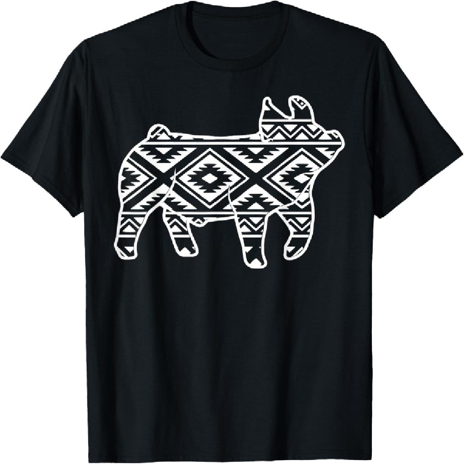 

Aztec Show Pig Livestock Pig Breeder Stock Show Mom Pig T-Shirt XXXXXL різнокольоровий
