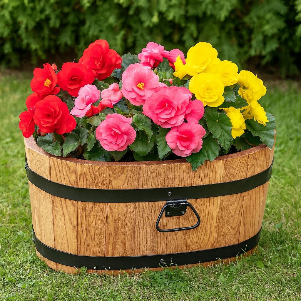 Oak Flowerpot 40X23XH21 Flower Stand K. OAK