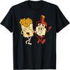 Fries and Ketchup Couple Cartoon Food Foodie Valentine's Day T-Shirt