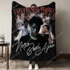 Manta de Franela con Estampado Digital de Retrato del Rapero Young Boy para Todas las Estaciones, Hipoalergénica y Resistente al Desgarro – Adecuada para Sofá, Dormitorio,