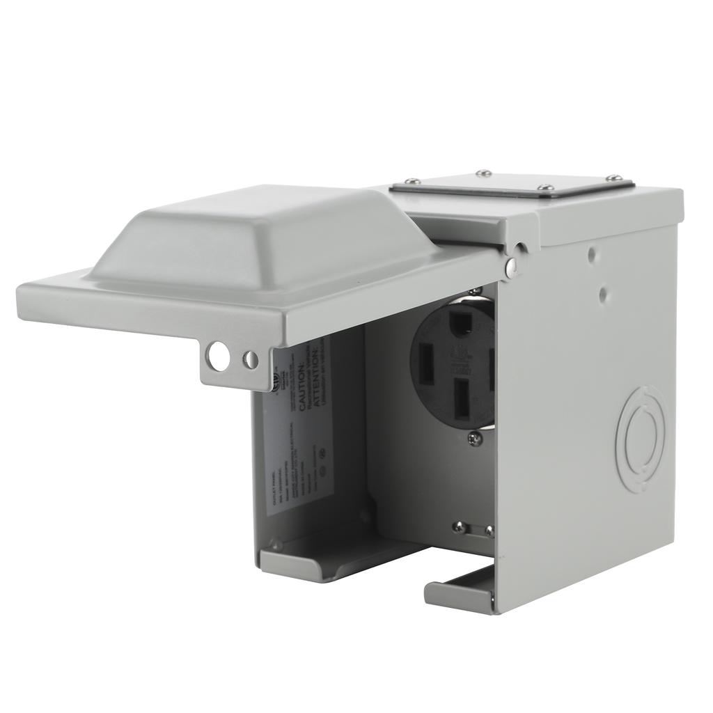 50 Amp RV Power Outlet Box Lockable US Socket Plug 14‑50R Outdoor Weather Proof