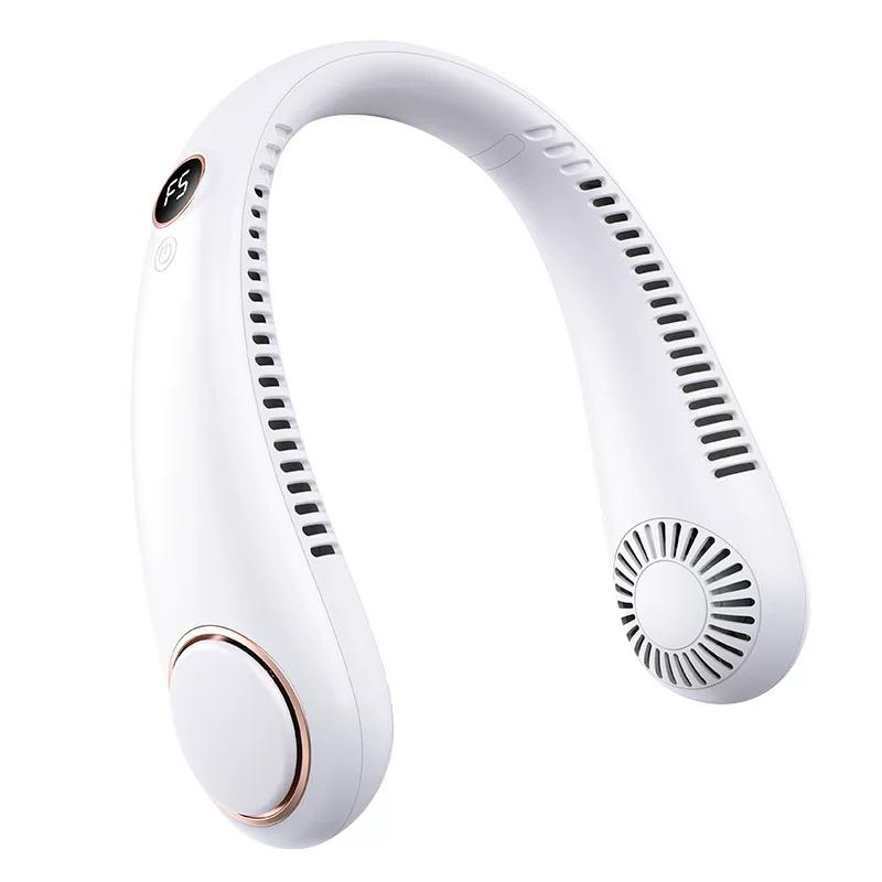 Neck-Hanging Fan USB Portable Bladeless Mini Wearable Fan for Lazy People, Rechargeable, Silent, Cooling Air Conditioner for Outdoor Use