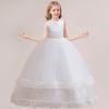 Summer White Bridesmaid Princess Dress For Girls Formal Birthday Gown Pageant Party Girl Dresses Wedding Evening Costume