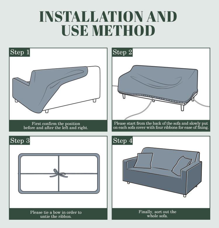 LANMOLIFE Printed Sofa Cover in a Variety of colors sofa Covers High-Stretch sofa covers 1/2/3/4 Seat Pillow Sofa Covers
