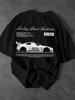 Speed Car Graphic Racing Style Design TShirt 100 Cotton ONeck Short Sleeve Summer Casual Unisexs Tshirt Streetwear