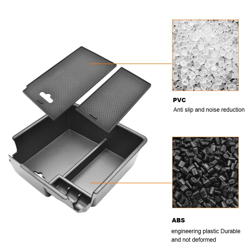 For Ford Ranger 2019 2020 2025-2025 Center Console Organizer Tray Armrest Storage Box Layered Storage Box Interior Accessories