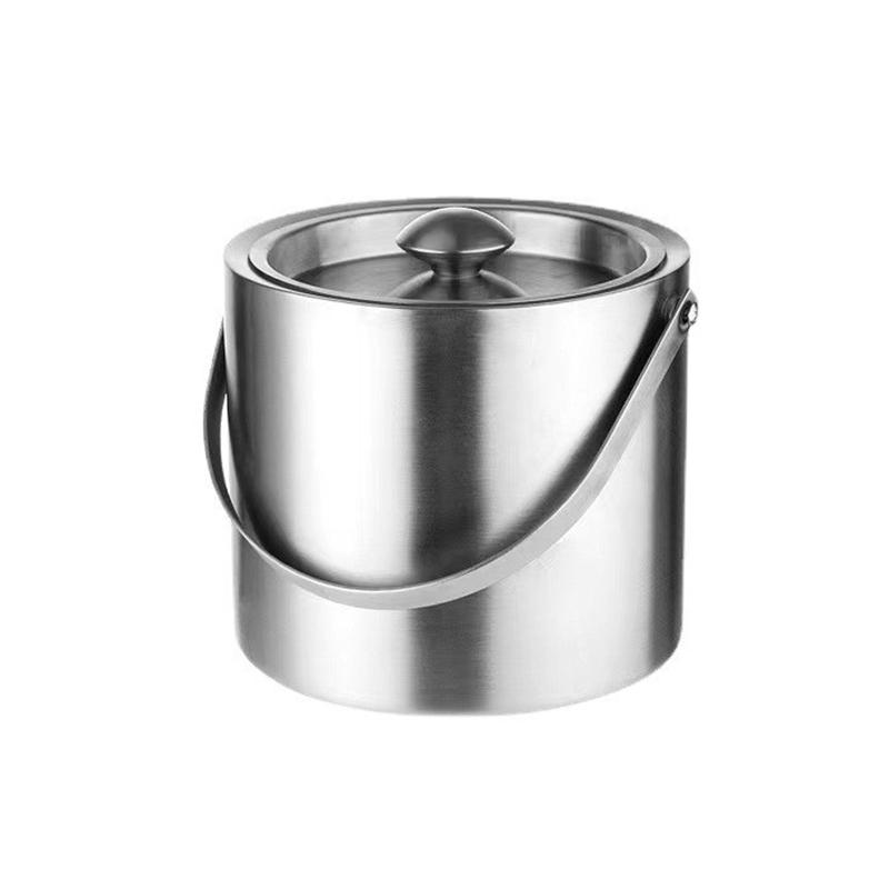 1.6/2/3/4L Stainless Steel Ice Bucket Insulated Ice Bucket With Lid Bar Party Whiskey Beverage Tools Beer Wine Bottle Container
