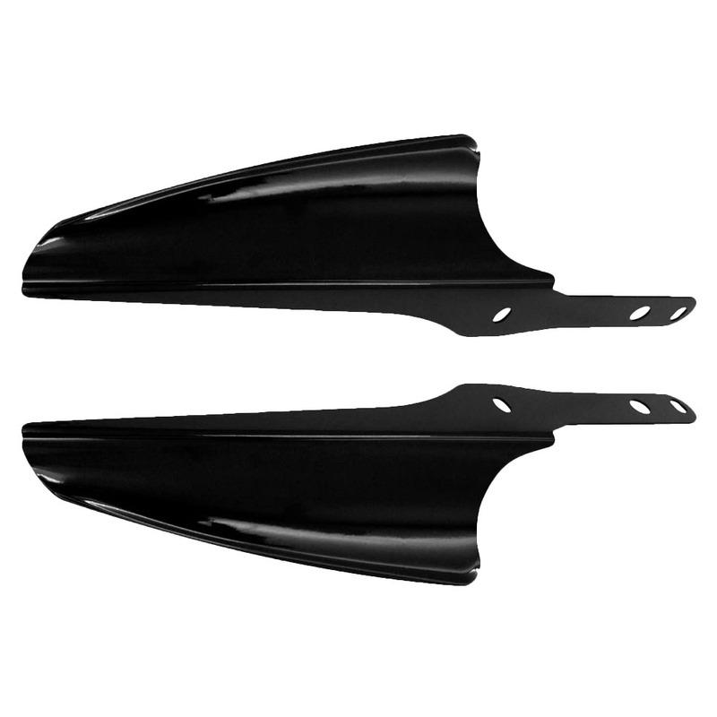Motorcycle Front Fork Mount Wind Deflectors Aluminum Chrome Black For Harley Electra Glide Road King Street Glide 1995+