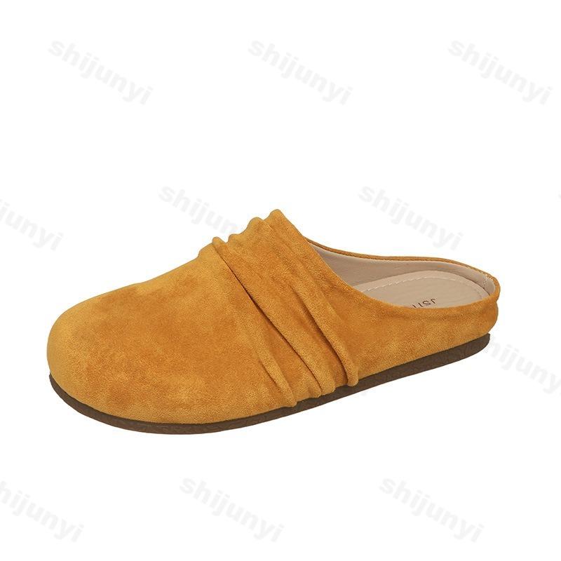 Fashion 2025 Spring Summer New Fashion Women‘s Shoes Non Slip Flat Shoes Outdoor Comfortable Casual Half Drag Slippers for Women