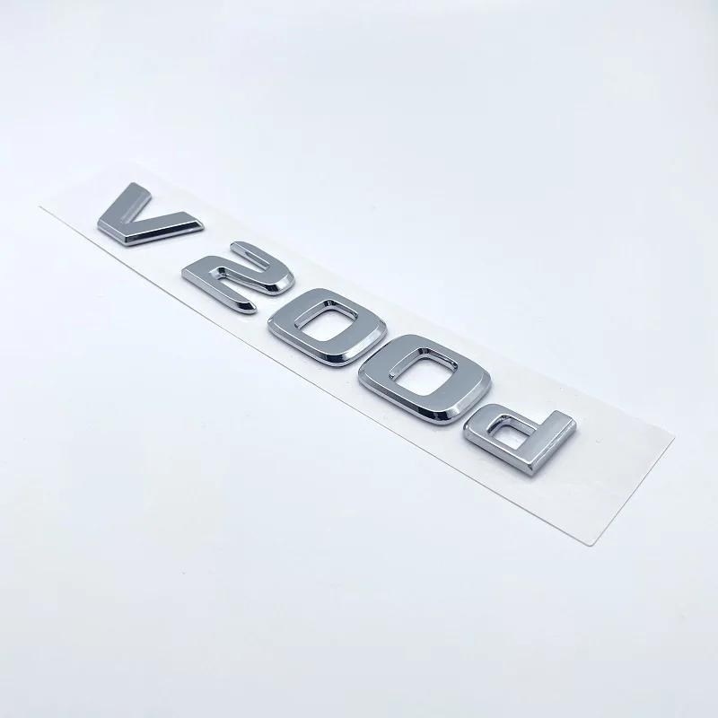 3D Letters V260L V220d V250d V300d NIGHT EDITION Emblem for Mercedes Benz V W447 Car Fender Badge Trunk Nameplate Logo Sticker