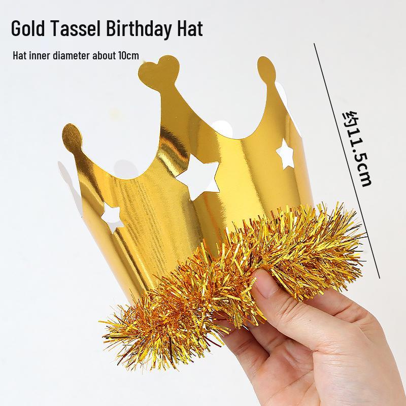 Creative Birthday Cake Pom-Pom Party Hat for Kids & Adults