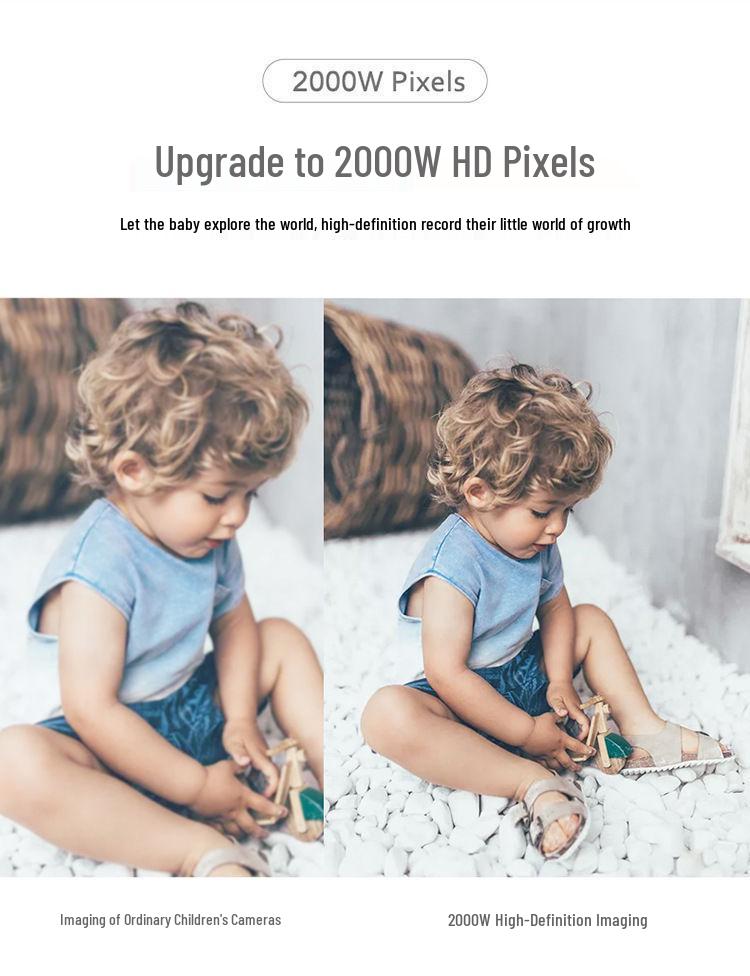 Kids' HD Dual Lens Camera: Educational Photo & Video Toy with Cute Cartoon Design