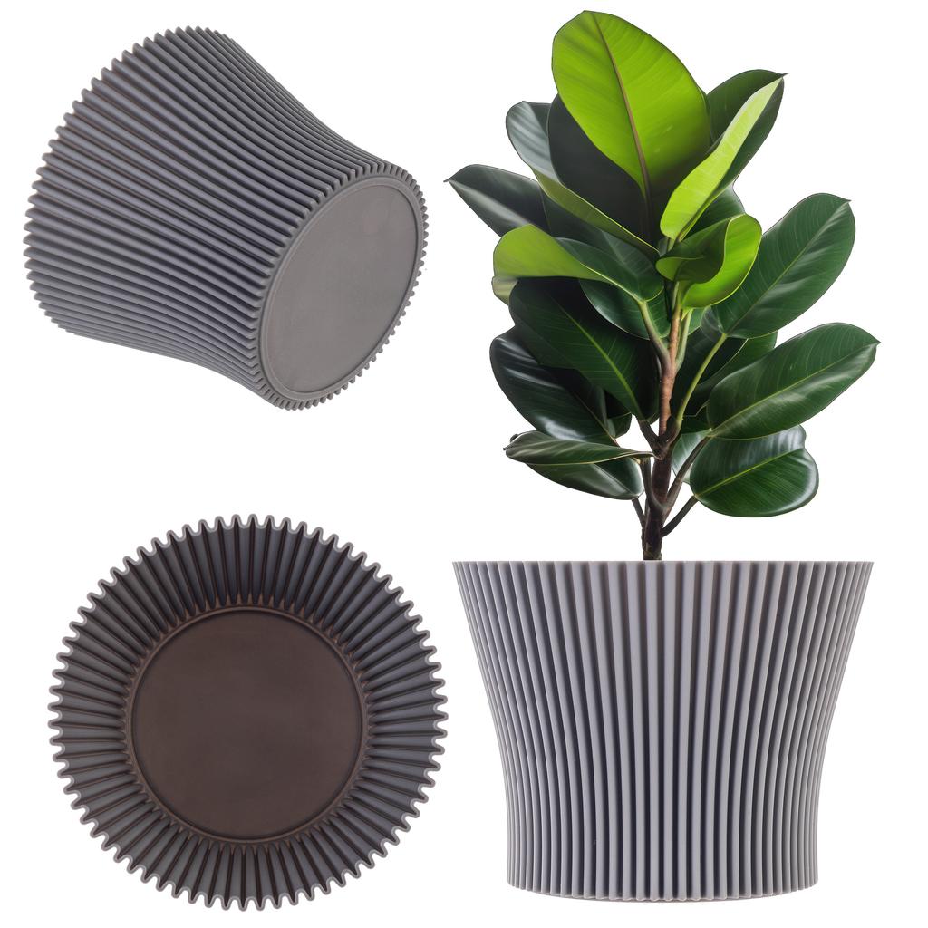 KADAX Flowerpot Flower Pot 11cm Plant Cover Flowerpot Plastic White