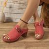Women Lightweight High Heels Sandals Summer New Sandals Chunky Open Toe Slippers Female Casual Slingback Shoes for Women