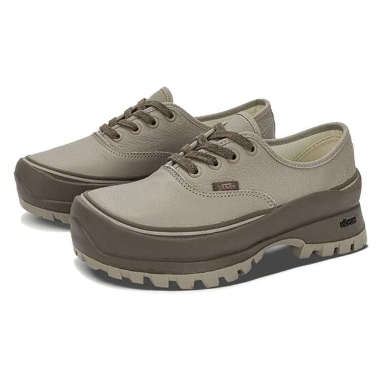 Vans Vibram X  Authentic Shock Absorbing Durable Low-Top Skate Shoes Unisex Skate Shoes Khaki VN0A5JLWDTA