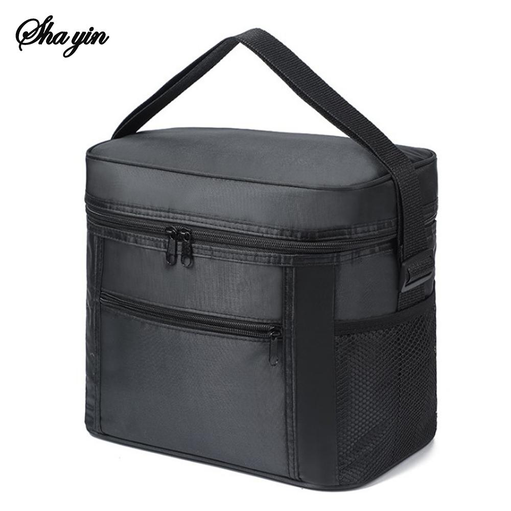 Large Capacity Portable Lunch Bag Oxford Cloth Ice Pack with Aluminum Foil Insulation for Takeaway Delivery Outdoor Use