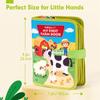 Grenzüberschreitendes Kinderaktivitäts-Filzbuch: Frühes Lernen Bastel-Tierfarm-Puzzle und Activity-Buch