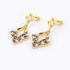 Nidin Japan and Korea New Fashion Long Drop Earrings Inlaid Zircon Pearl Shiny Temperament Ear Jewelry Anniversary Party Gifts