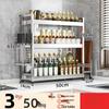 Multi-functional 3-Tier Stainless Steel Kitchen Storage Rack