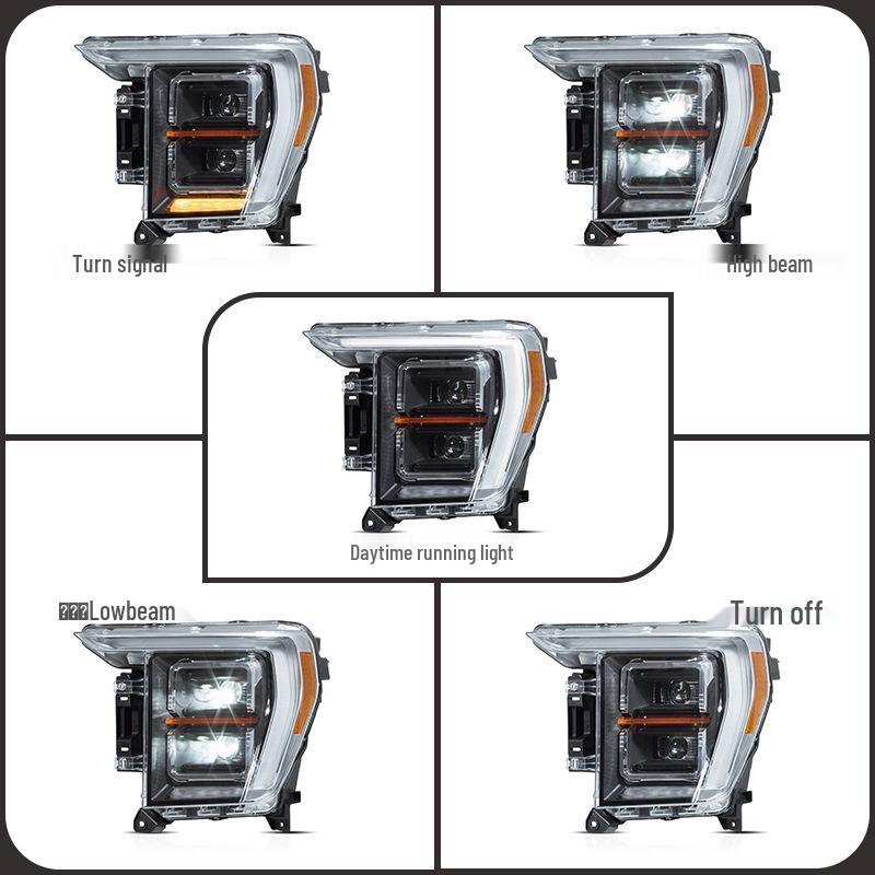 Ford F150 Raptor LED Streamer Turn Signal & Daytime Running Light Headlight Assembly
