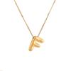 Stainless Steel 18K Gold Plated Alphabet Pendant Necklace
