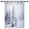 Borovicový les Sněhové vločky Okna Závěsy Obývací pokoj Luxusní dekorace Vánoční závěsy Ložnice Závěsy do kuchyně