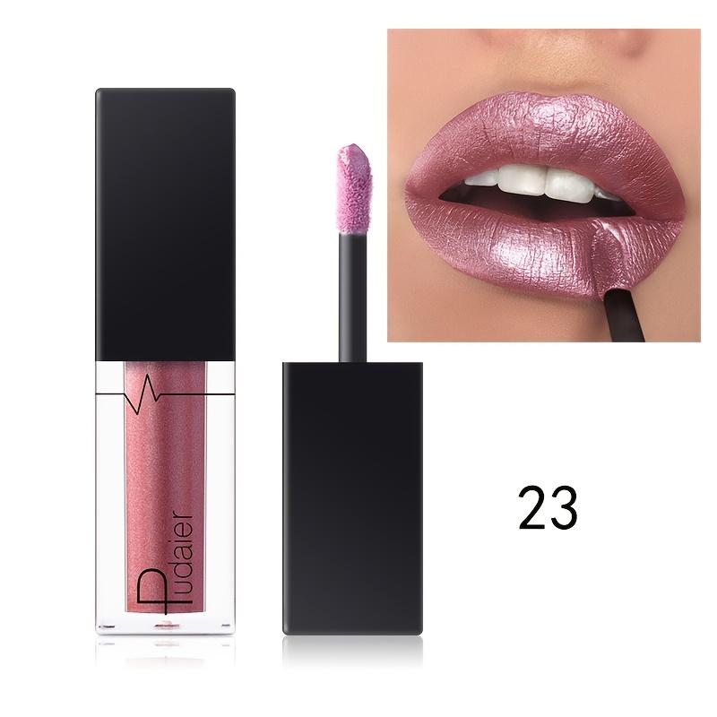 

1 шт. Блеск ягод, мерцающий блеск для губ, увлажняющая помада, стойкий металлический финиш, глазурь для губ, насыщенная цветопередача, помада с гладкой текстурой 23