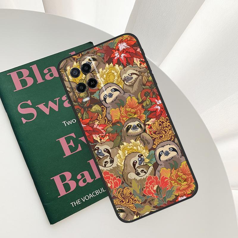 Faultier Süßes Tier Hülle Für Oppo A96 A76 A16 A15 A17 A52 A72 A54S A57S A58 A78 A98 A57 A77 A54 A74 A94 Abdeckung