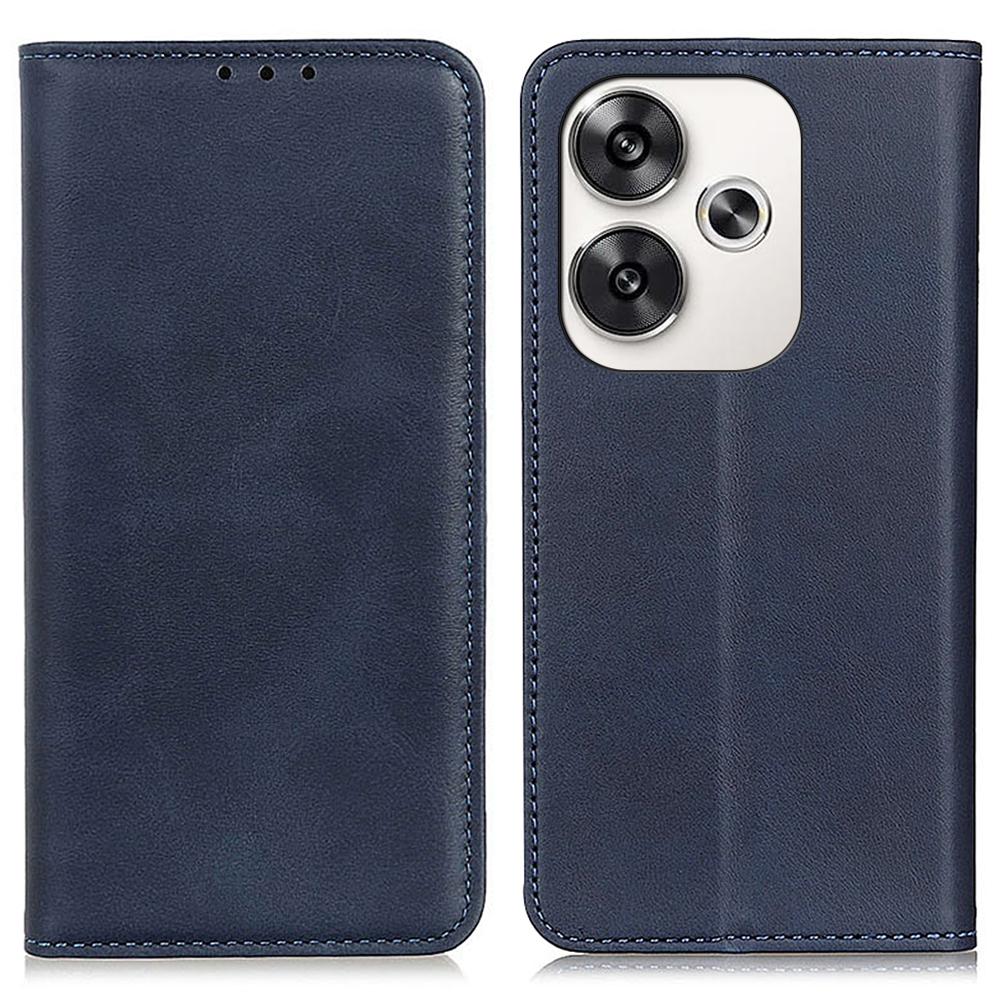 

Для Xiaomi Poco F6 5G/Redmi Turbo 3 5G Захисний чохол зі штучної шкіри з магнітною застібкою, гаманець, чохол для телефону Blue