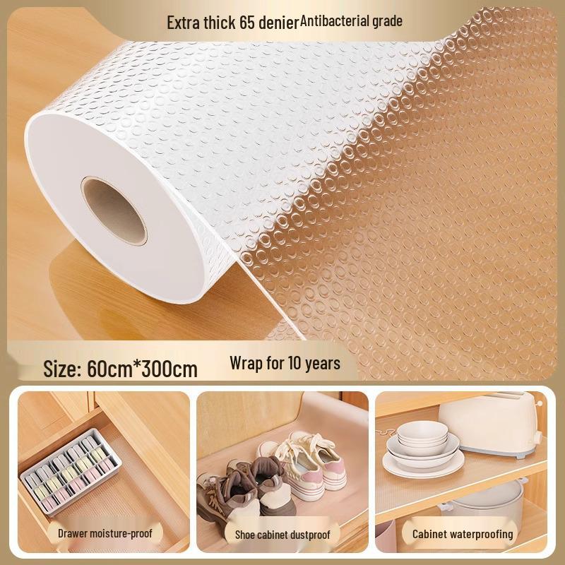 Waterproof Self-Adhesive Drawer and Cabinet Liner - Oilproof, Dustproof, Moisture-Proof Mat for Wardrobes and Kitchens